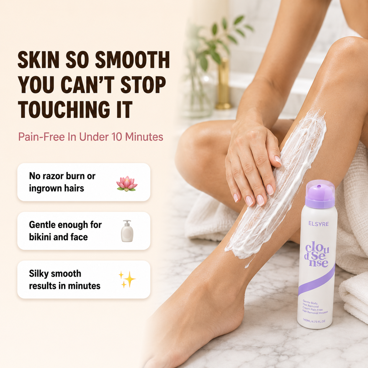 Pain-Free Hair Removal Cream for Sensitive Skin